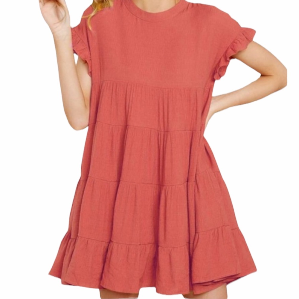 New Foteisy Flouncy Ruffled Babydoll Dress size large